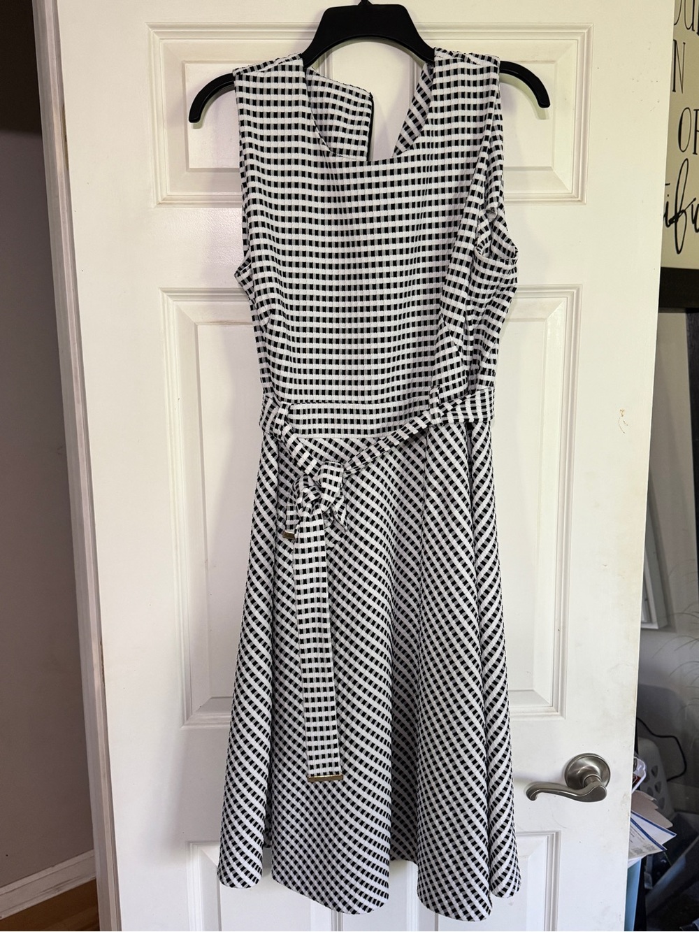 Classic Gingham Fit & Flare Dress